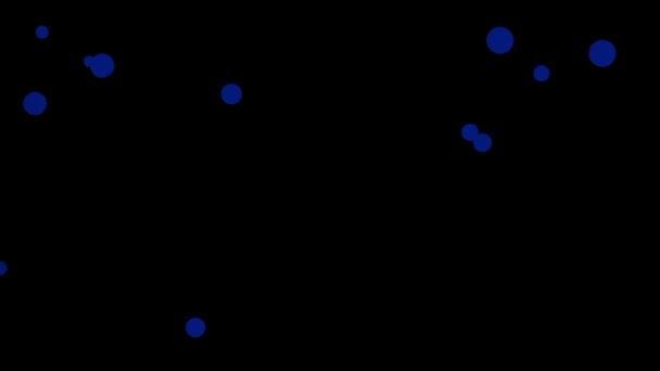 Blue Circles Randomly Flying Abstract Generated Animation Classic Blue Color — 图库视频影像