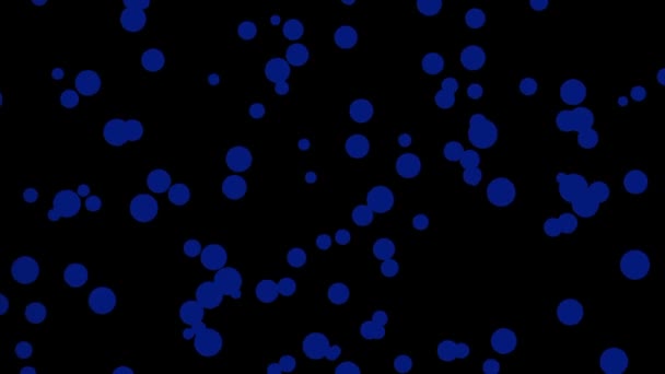 Moving Particles Blue Color Dark Background Animation Graphics — Stock videók