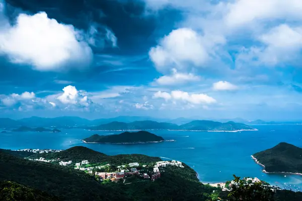 A beautiful view of mountains in a daylight