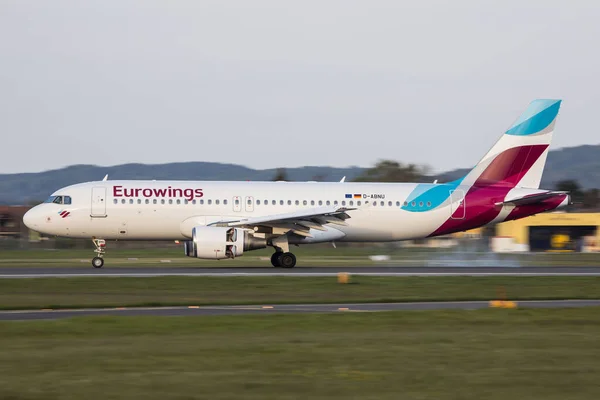 Airbus A320 German Airline Eurowings Arriving Graz Austria Coming Stuttgart — Φωτογραφία Αρχείου