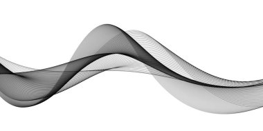 Beautiful Abstract Black And White Grid Wave Design