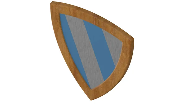 Wood Shield Medieval Render Illustration — Stock Photo, Image