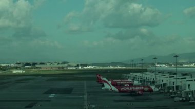 A time Lapse in Kuala Lumpur International Airport 2 KLIA2 Malaysia from night to the morning sunlight