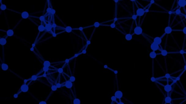Abstract Background Dark Blue Plexus Motion Graphic Medical Business Engineering — Vídeo de stock