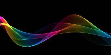 Beautiful Abstract multicolored light waves background