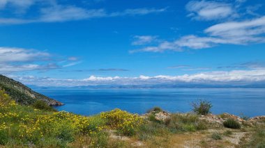 An aerial view of Peloponnese in Greece