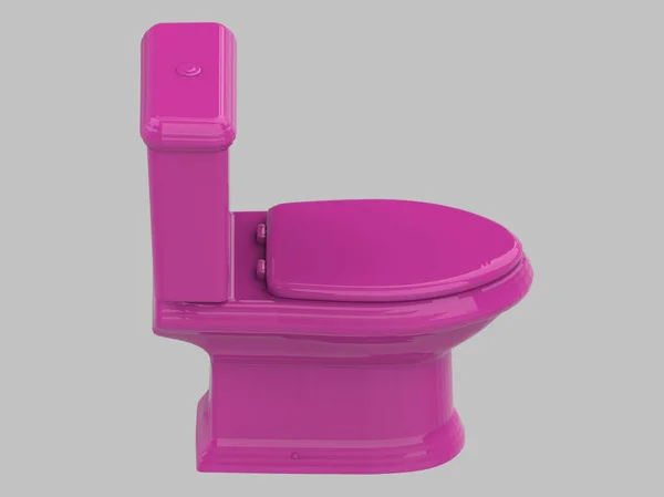 Ilustrace Růžové Toaletní Skříně Koupelna Sedadla — Stock fotografie