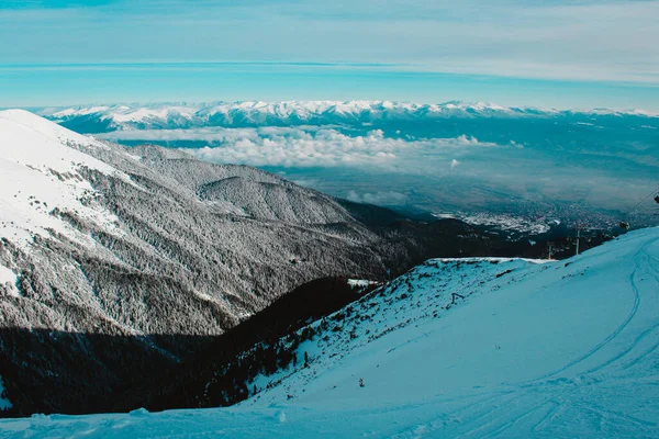 Aerial View Beautiful Mountains Winter Bulgaria — Stok fotoğraf