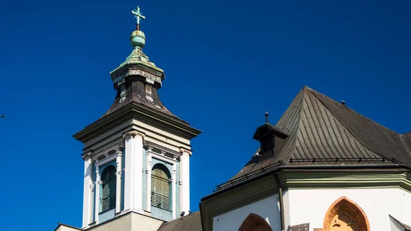 Catholic Church Tower Blue Sky — Stockfoto