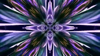 A 3D kaleidoscopic dynamic futuristic animation with blue glowing laser neon lights