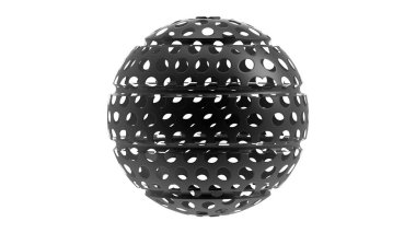 3d siyah küre görüntüleme