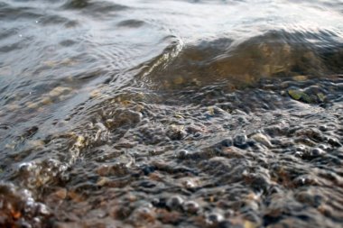 Sea wave Overhead view of beach waves