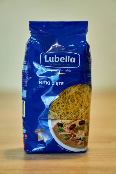 Een Close Shot Van Een Plastic Zak Met Poolse Lubella — Stockfoto