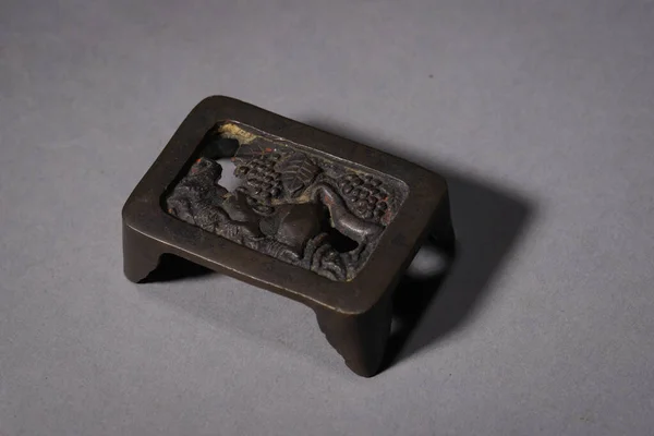 Closeup Ornate Antique Chinese Stationery Item — Zdjęcie stockowe