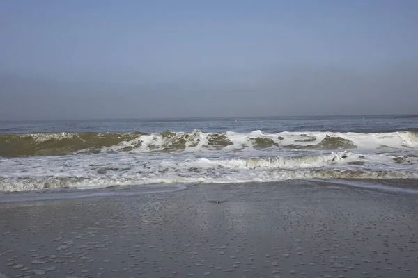 Ondas Rolantes Costa Holandesa Mar Norte Conceito Frescura Férias Serenidade — Fotografia de Stock