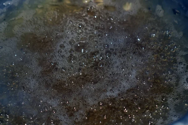 Closeup Shot Bubbling Boiling Water — Fotografia de Stock
