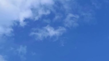 10 second time - lapse video of clouds moving in the blue sky