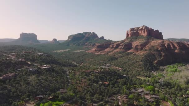 Red Rock Mountain Monument Cathedral Rock Sedona Arizona Sunrise — Stockvideo
