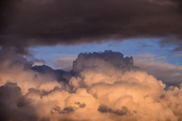 Cloudscape, Colored Clouds at Sunset near the Ocean