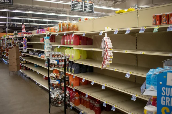 Hephzibah Usa Iga Retail Store Drinks Empty Drink Shelves — Foto Stock