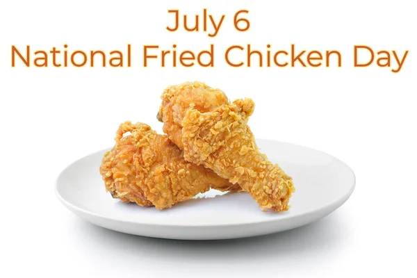 Join July National Fried Chicken Day What Your Favorite Fried — Foto de Stock