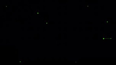 A Neon Green Circles Attracting Each Other Then Connected By Line In Dark Background. - graphics