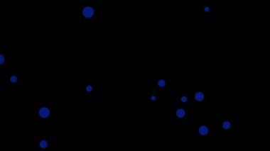 A Blue circles randomly flying, abstract generated animation. The classic blue color of the year 2021.