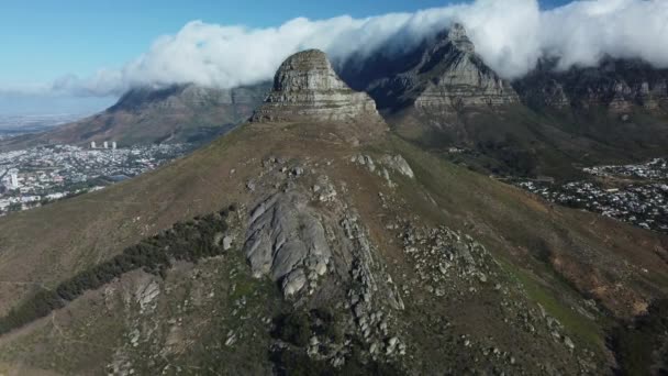 Aerial View Lion Head Mountain Cape Town South Africa — Wideo stockowe