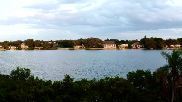 View Coastline River Downtown Saint Petersburg Florida Single Storey Houses — ストック動画