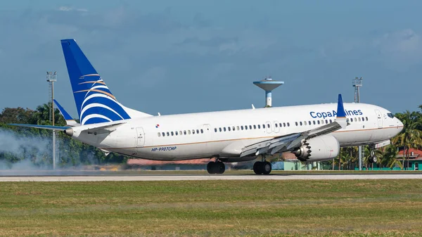 Copa Airlines Boeing 737 Max9 Plane Aircraft Parking Havana International — Φωτογραφία Αρχείου