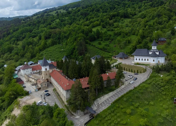 Pangarati Monastery Neamt County Romania Aerial View Summer — Stock Photo, Image