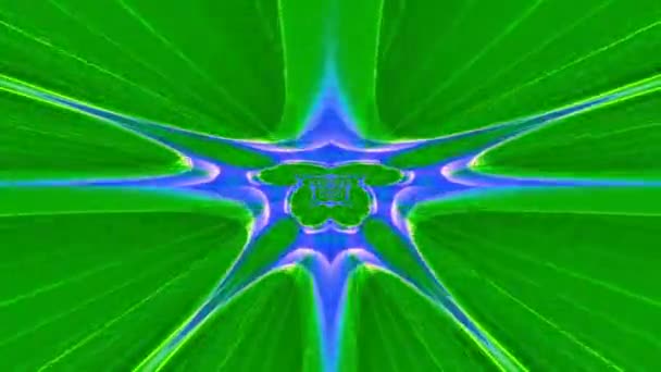 Dynamic Futuristic Animation Geometric Shapes Green Blue Glowing Laser Neon — Stock video