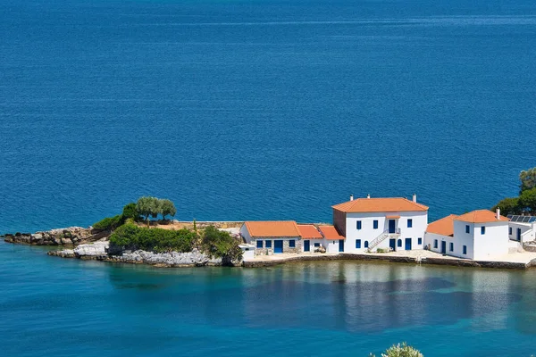 Arquitectura Maravillosa Casa Tradicional Junto Mar Grecia Destino Viaje Definitivo — Foto de Stock