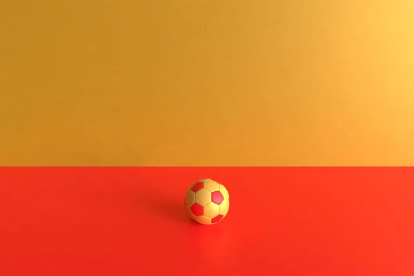 3d rendering of a red and yellow ball on a red and yellow background. Worl cup resources