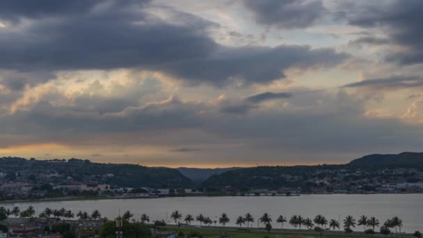 Time Lapse Clouds Passing Dramatically City Matanzas — Vídeo de Stock