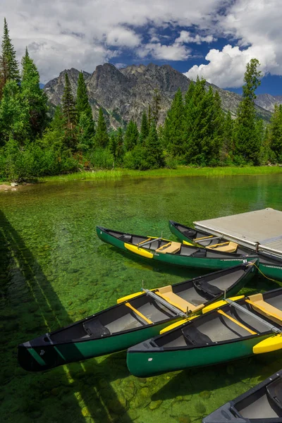 View Kayak Lake Grand Teton National Park Wyoming Usa — Photo