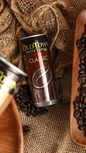Een Blik Old Town White Coffee Koude Heerlijke Koffie Tijdens — Stockfoto