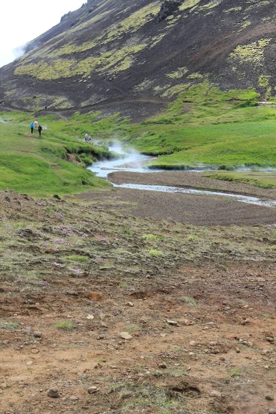 July 2011 Hveragerdi Iceland Outdoor Adventure Beautiful Dramatic Volcanic Landscape — Fotografia de Stock