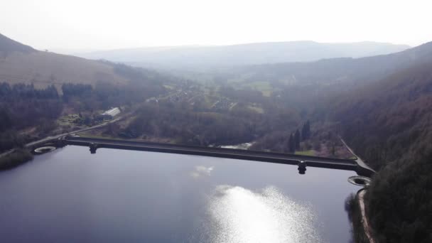 Aerial View River Mersey Peak District United Kingdom — 图库视频影像