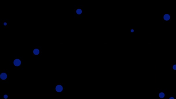 Moving Particles Blue Color Dark Background Animation Graphics — Αρχείο Βίντεο