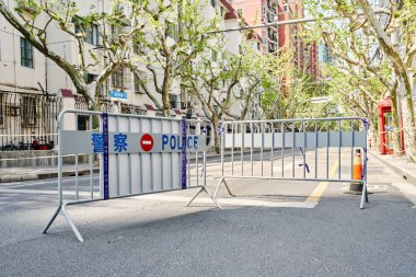 The protective fences are used to isolate the areas in lockdown