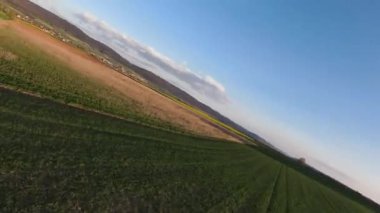An aerial view of vast agricultural lands in Bavaria, Germany