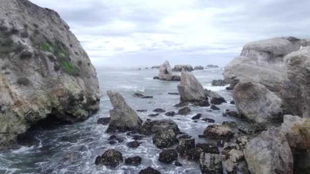 Footage Sea Coastal Cliffs Dinosaur Caves Park San Luis Obispo — Vídeos de Stock
