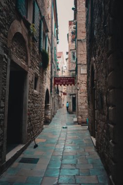 A vertical shot of the temple of Jupiter in Split, Croatia