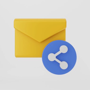 Gri arkaplandaki bir e- posta simgesinin çizimi