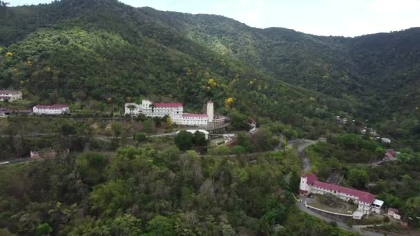 Drone Flying Augustine Showing Different Angles View Benedict Church — Vídeo de Stock