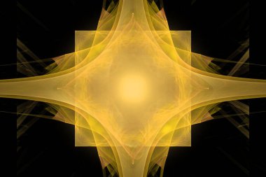 Radyal simetriyi gösteren sayısal oluşturma fraktal arkaplanı ve arkaplan için yumuşak akan pastel renk enerji çizgileri