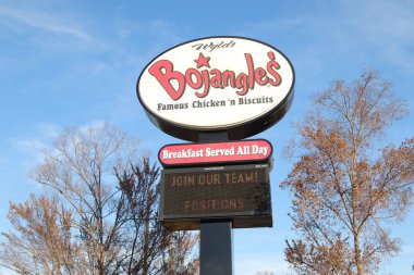 Augusta, Ga USA - 12 04 21: Bojangles fast food restoran sokak tabelası