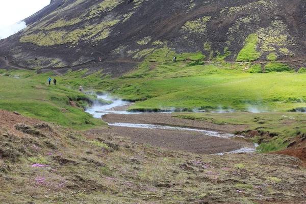 July 2011 Hveragerdi Iceland Outdoor Adventure Beautiful Dramatic Volcanic Landscape — Stock fotografie