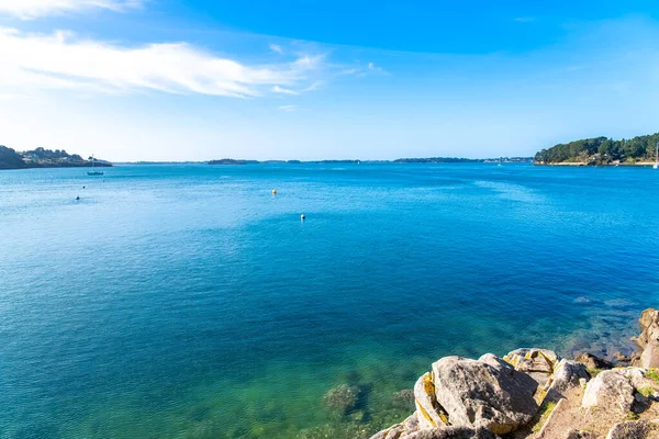 Bretanha Panorama Golfo Morbihan Vista Ile Aux Moines Com Uma — Fotografia de Stock